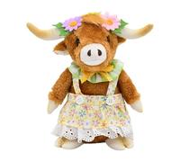 Elnwnnkc Poupée en Peluche de Direction cotonneuse à thème, Jouet en Peluche Doux pour la décoration de la Maison, Concept de de pépinière, ameublement de Vache en Peluche sûr pour Enfant