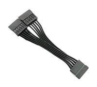 Elnwnnkc Power Splitter Cable 1 to 2 15Pin Extension 18AWG for Extending Motherboard Interfaces Cord Stable Supply Cable