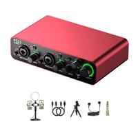Elnwnnkc Professionnel pour Le Streaming Haute résolution 24 Bits / 192 kHz Prises USB Conception de Lecture Carte Son USB pour Chanter en Direct