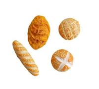 Elnwnnkc Realistic Textured Miniature Bread Set Resin Craft for Dollhouses Decors and Collectors Accessories Bread Miniatures Collection