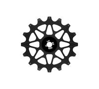 Elnwnnkc Roue de guidage de dérailleur arrière de vélo en alliage d'aluminium positif négatif dentelé avec 2 bagues de dérailleur arrière avec bagues