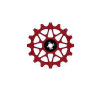 Elnwnnkc Roue de guidage de dérailleur arrière de vélo en alliage d'aluminium positif négatif dentelé avec 2 bagues de dérailleur arrière avec bagues