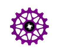 Elnwnnkc Roue de guidage de dérailleur arrière de vélo en alliage d'aluminium positif négatif dentelé avec 2 bagues de dérailleur arrière avec bagues