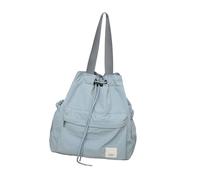 Elnwnnkc Sac à dos pour adolescentes et filles, sac à dos décontracté, sac à dos avec cordon de serrage pour étudiants, sac à dos de loisirs, sac à dos tendance avec cordon, bleu lac