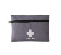 Elnwnnkc Sacs à médicaments d'urgence pour identification rapide Sac de rangement compact portable Idéal pour les familles et les voyageurs Tissu Oxford, gris, Small