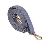 Elnwnnkc Sangle de sac de rechange en cuir synthétique de 140 cm de large pour sacs à bandoulière seau en cuir synthétique pour bandoulière, gris, gold button