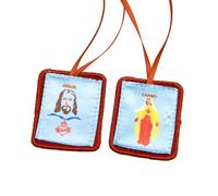 Elnwnnkc Scapulaire catholique Notre-Dame du Mont Carmels Collier de prière sacrée pour baptêmes Première communion ou confirmation Scapulaire chrétien