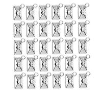 Elnwnnkc Set of 30 Distinctive Love Letter Charm for Jewelry Antique Silver Pendants for Bracelets Necklaces Keychains Necklace Pendant Supplies