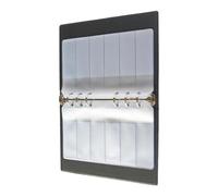 Elnwnnkc Solution de stockage portable avec 20 pages remplaçables, configuration à plusieurs rangées pour résistances, condensateurs, inducteurs, catalogues de pièces électroniques