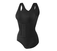 Elnwnnkc Sous-vêtement gainant invisible pour femme - Corset gainant pour femme - Body de gym - Vêtement galbant quotidien, Noir , M
