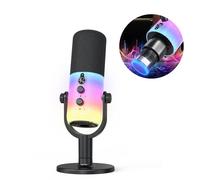 Elnwnnkc Standard De Diffusion Dynamique Double Connexion Plan Conséquences Lumineuses Suppression du Bruit pour La Diffusion en Direct Double Connexion XLR USB Prise D'enregistrement