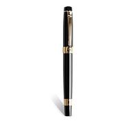 Elnwnnkc Stylo-plume de calligraphie avec pointe F de 0,5 mm en métal avec convertisseur rechargeable, coffret cadeau pour étudiant, adulte, stylos pour l'écriture, stylo rechargeable à pointe fine