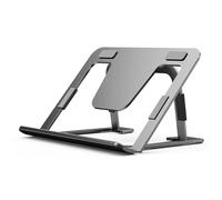 Elnwnnkc Support de tablette robuste, réglable et pliable en aluminium pour ordinateur portable de 17,8 à 33 cm, angle réglable