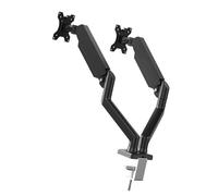 Elnwnnkc Support double pour écrans de 17 à 32 pouces avec bras articulés à mouvement complet, support de moniteur modifiable