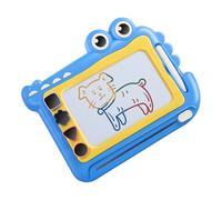 Elnwnnkc Tableau d'art Magnétique Portable pour Âgés De 2 À 7 Ans Jouet Peinture Dinosaures Tablette Coloriage d'apprentissage Précoce Planche À Dessin Magnétique Bleue