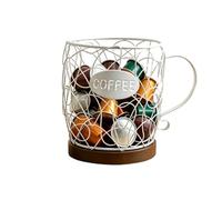 Elnwnnkc Tasse de stockage de café minimaliste moderne, artisanat de matériaux en fer robustes, tasse de stockage de café élégante