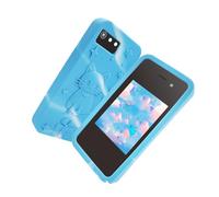 Elnwnnkc Téléphone avec Appareil Photo Éducatif pour avec Mise Point 200MP Écran 3 Pouces 14 Jeux Lecteur De Musique Étui en Silicone Jeux d'apprentissage Interactifs Smartphone Jouet