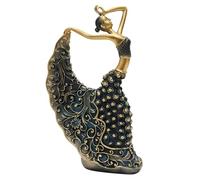 Elnwnnkc Unique European Charm Dancing Peafowl Woman Sculpture Bookcase Decoration Craft for Shelf Display Fine Workmanship Creation