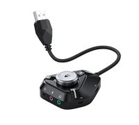 Elnwnnkc USB Sound Card External with 3x3.5mm 2xUSB 1xType C Port Adapter for Desktop PC Laptop Headphone PC