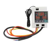 Elnwnnkc User Friendly Temperature Controller Regulator DIN Rails Design Triple Readout High Response Sensors Systems High Precisions Control Module