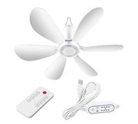 Elnwnnkc Ventilateur de Plafond USB Miniature Pliable, avec opérations silencieuses à Distance, pour Camping, Voyages, Bureaux, dortoir, Portable, Suspendu, USB Silencieux