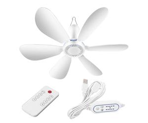 Elnwnnkc Ventilateur de Plafond USB Miniature Pliable, avec opérations silencieuses à Distance, pour Camping, Voyages, Bureaux, dortoir, Portable, Suspendu, USB Silencieux