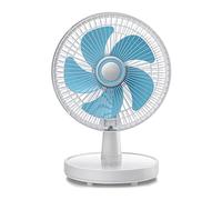Elnwnnkc Ventilateur électrique de 22,9 cm pour dortoir d'étudiant silencieux à la maison, petite pince de bureau USB de charge 3 USB, petit mais puissant