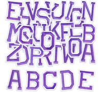 ELNX 52 Lettres Thermocollantes pour Vêtements | Alphabet de A à Z | Patches à Repasser pour Vestes, Chemises, Chapeaux, Sacs, Jeans DIY (Violet)