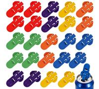 ELNX Ensemble de 24 ouvre-boîtes à Anneau | Ouvre-Onglet Facile et Protection Boisson | Outil d'ouverture étanche | Ouvre-Onglet en Plastique coloré pour Soda, bière, Boissons gazeuses (6 Couleurs)