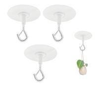 ELNX Lot de 3 crochets de plafond adhésifs très résistants pour suspendre des plantes, des mangeoires à oiseaux, des carillons éoliens, des lanternes, des jardinières, une décoration extérieure