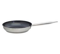 Elo 2453426 Poêle 24 cm Inox 18/10, Induction, Compatible Tous Feux et Four, Revêtement Antiadhésif Sans PFAS, Fond Economie d’Energie, Manche Riveté, Acier Inoxydable