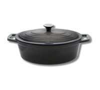 Elo 3373326 Cocotte En Fonte Émaillée Antiadhésive Avec Couvercle, Gris Classique, Passe Au Four, Marmite Tous Feux, Faitout Induction 33 Cm 5 L , 4 À 6 Personnes