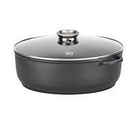 Elo 8284826 Cocotte Ovale Avec Couvercle, Mijoteuse Avec Couvercle En Verre, Faitout, Convient ? Tous Types De Feux, Fonte D'aluminium, Verre, 38x25cm