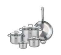 Set de 1 Poêle de cuisson 32 cm et 4 faitouts 12, 16, 20 et 26 cm Elo Profi Citrin Elo