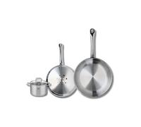 Set de 2 Poêles de cuisson 24 et 28 cm et 1 faitout 12 cm Elo Profi Citrin Elo