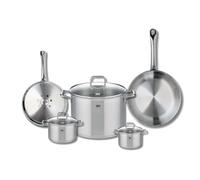 Set de 2 Poêles de cuisson 24 et 28 cm et 3 faitouts 12, 14 et 26 cm Elo Profi Citrin Elo