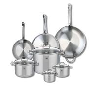 Ensemble de 3 Poêles de cuisson 24, 28 et 32 cm et 4 faitouts 12, 14, 20 et 26 cm Profi Citrin Elo