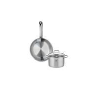 Ensemble de 1 Poêle de cuisson 24 cm et 1 faitout 16 cm Elo Profi Citrin Elo