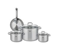 ELO 9694650 Batterie de cuisine 4 pièces, Ensemble de 1 Poêle de cuisson 24 cm et 3 faitouts 16, 20 et 26 cm Elo Profi Citrin, inox, induction, Gris