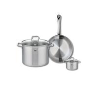 Ensemble de 1 Poêle de cuisson 28 cm et 2 faitouts 12 et 26 cm Elo Profi Citrin
