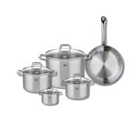 ELO 9698150 Batterie de cuisine 5 pièces, Ensemble de 1 Poêle de cuisson 28 cm et 4 faitouts 12, 16, 20 et 26 cm Elo Profi Citrin, inox, induction