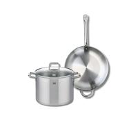 Ensemble de 1 Poêle de cuisson 32 cm et 1 faitout 26 cm Elo Profi Citrin Elo