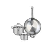 Ensemble de 1 Poêle de cuisson 32 cm et 2 faitouts 14 et 20 cm Profi Citrin Elo