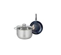 ELO 9709750 Batterie de cuisine 2 pièces, Ensemble de 1 Poêle de cuisson 20 cm et 1 faitout 24 cm Elo Prima Brillant, inox, induction