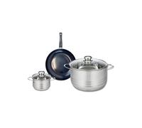 Ensemble de 1 Poêle de cuisson 20 cm et 2 faitouts 12 et 24 cm Prima Brillant Elo