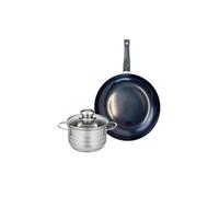ELO 9715750 Batterie de cuisine 2 pièces, Ensemble de 1 Poêle de cuisson 28 cm et 1 faitout 16 cm Elo Prima Brillant, inox, induction