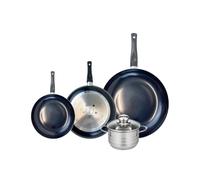 ELO 9743550 Batterie de cuisine 4 pièces, Ensemble de 3 Poêles de cuisson 20, 24 et 32 cm et 1 faitout 14 cm Elo Prima Brillant, inox, induction