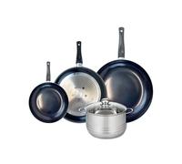 Ensemble de 3 Poêles de cuisson 20, 28 et 32 cm et 1 faitout 20 cm Prima Brillant Elo