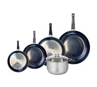 Ensemble de 4 Poêles de cuisson 20, 24, 28 et 32 cm et 1 faitout 20 cm Prima Brillant Elo