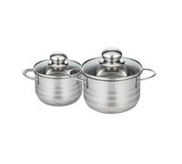 Lot de 2 faitouts en acier inoxydable sans PFAS 14 et 16 cm Elo Brillant Elo